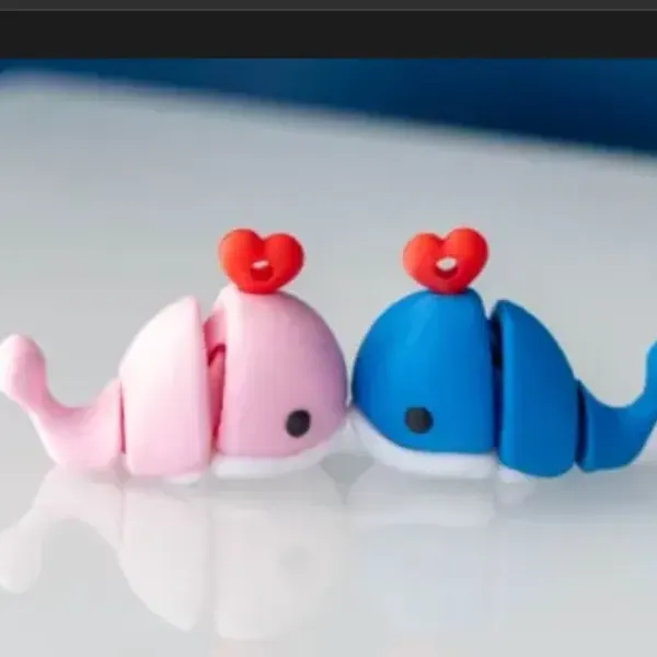 Whale Flexi keychain